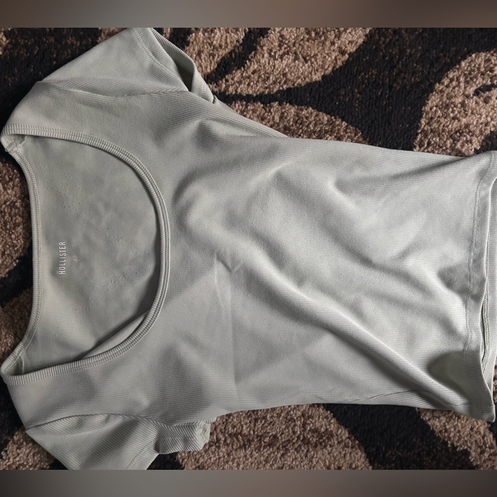 Hollister Green Fitted Short Sleeve T-Shirt